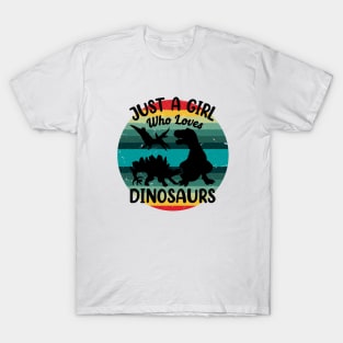 Just a girl who loves Dinosaurs 8 h T-Shirt